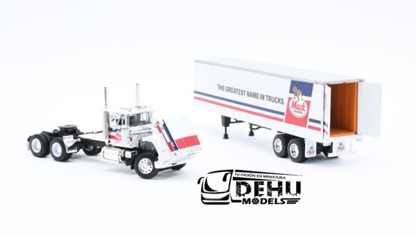 Tráiler a Escala 1/64 Mack Super-Liner Con Remolque Caja Seca de 40' The Greatest Name in Trucks, 60-0986 DCP By First Gear - Imagen 7