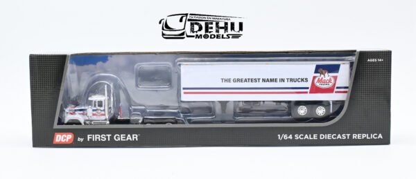 Tráiler a Escala 1/64 Mack Super-Liner Con Remolque Caja Seca de 40' The Greatest Name in Trucks, 60-0986 DCP By First Gear - Imagen 12