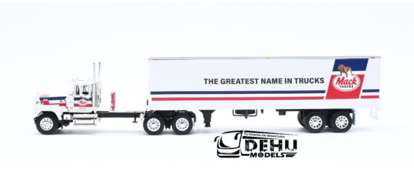 Tráiler a Escala 1/64 Mack Super-Liner Con Remolque Caja Seca de 40' The Greatest Name in Trucks, 60-0986 DCP By First Gear - Imagen 9