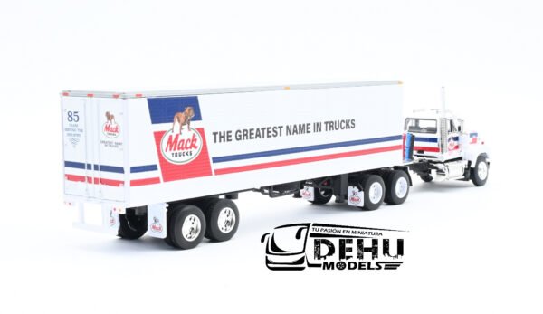 Tráiler a Escala 1/64 Mack Super-Liner Con Remolque Caja Seca de 40' The Greatest Name in Trucks, 60-0986 DCP By First Gear - Imagen 5