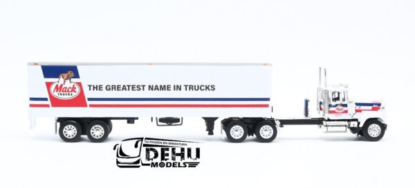 Tráiler a Escala 1/64 Mack Super-Liner Con Remolque Caja Seca de 40' The Greatest Name in Trucks, 60-0986 DCP By First Gear - Imagen 4