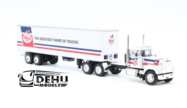 Tráiler a Escala 1/64 Mack Super-Liner Con Remolque Caja Seca de 40' The Greatest Name in Trucks, 60-0986 DCP By First Gear - Imagen 3