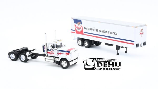 Tráiler a Escala 1/64 Mack Super-Liner Con Remolque Caja Seca de 40' The Greatest Name in Trucks, 60-0986 DCP By First Gear - Imagen 6