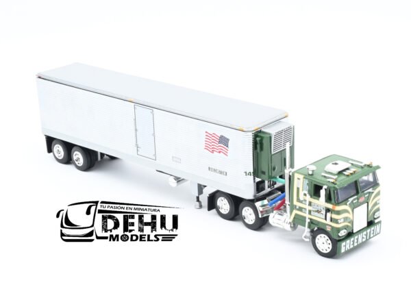 Tráiler a Escala 1/64 Peterbilt 352 COE Con Remolque Refrigerado Thermoking Vintage de 40' Greenstein Trucking Co., 60-1428 DCP By First Gear - Imagen 2