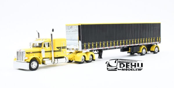 Tráiler a Escala 1/64 Peterbilt 379 Con Remolque Utility de 53' Tautliner de ejes separados de cortina, 60-1667 DCP By First Gear