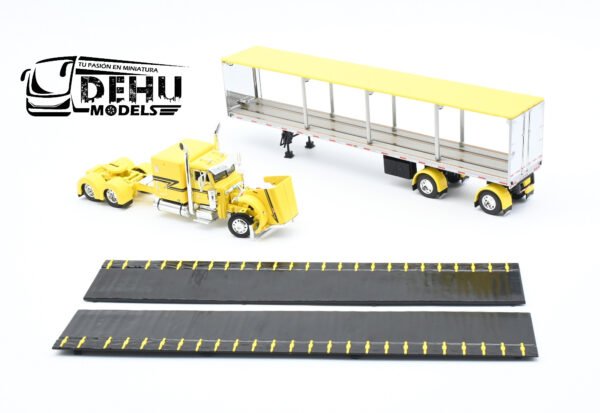 Tráiler a Escala 1/64 Peterbilt 379 Con Remolque Utility de 53' Tautliner de ejes separados de cortina, 60-1667 DCP By First Gear - Imagen 7