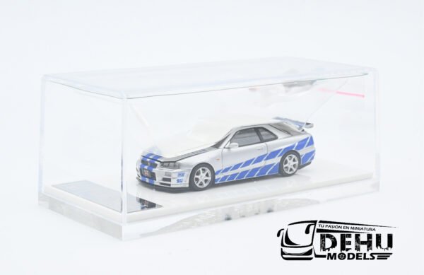 Auto a Escala 1/64 Nissan Skyline GTR R34 Fast & Furious Con Figura, CA646305-1 Cool Art - Imagen 12