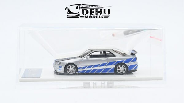 Auto a Escala 1/64 Nissan Skyline GTR R34 Fast & Furious Con Figura, CA646305-1 Cool Art - Imagen 13