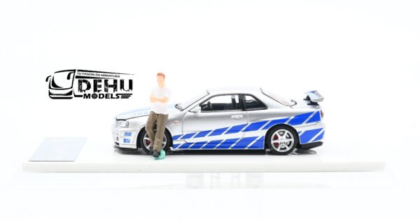 Auto a Escala 1/64 Nissan Skyline GTR R34 Fast & Furious Con Figura, CA646305-1 Cool Art - Imagen 10