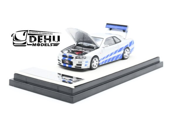 Auto a Escala 1/64 Nissan Skyline GTR R34 Fast & Furious Sin Figura, CA646305 Cool Art - Imagen 7