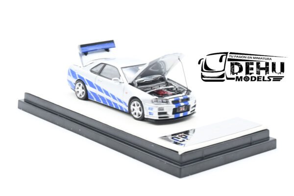 Auto a Escala 1/64 Nissan Skyline GTR R34 Fast & Furious Sin Figura, CA646305 Cool Art - Imagen 6