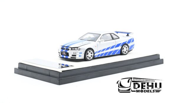 Auto a Escala 1/64 Nissan Skyline GTR R34 Fast & Furious Sin Figura, CA646305 Cool Art