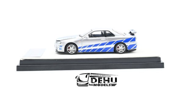 Auto a Escala 1/64 Nissan Skyline GTR R34 Fast & Furious Sin Figura, CA646305 Cool Art - Imagen 9