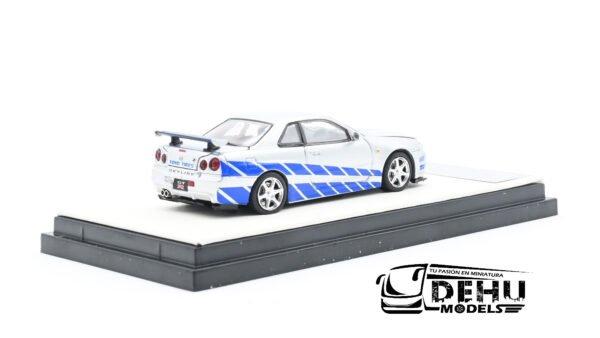 Auto a Escala 1/64 Nissan Skyline GTR R34 Fast & Furious Sin Figura, CA646305 Cool Art - Imagen 5