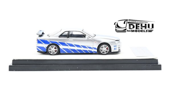 Auto a Escala 1/64 Nissan Skyline GTR R34 Fast & Furious Sin Figura, CA646305 Cool Art - Imagen 4