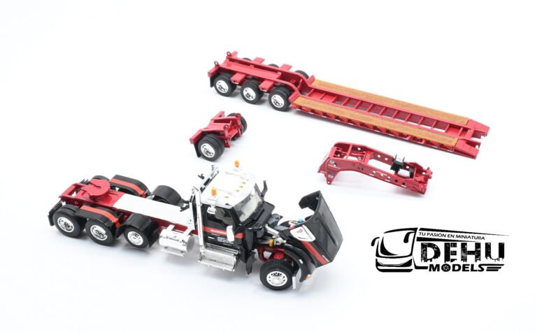 Kenworth W990 de Tres ejes Con Remolque Lowboy De Tres Ejes Fontaine Magnitude con eje Plegable MAMMOET (11)