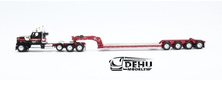 Kenworth W990 de Tres ejes Con Remolque Lowboy De Tres Ejes Fontaine Magnitude con eje Plegable MAMMOET (4)