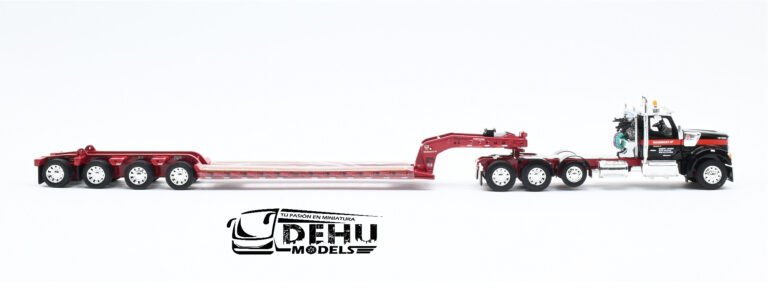 Kenworth W990 de Tres ejes Con Remolque Lowboy De Tres Ejes Fontaine Magnitude con eje Plegable MAMMOET (7)