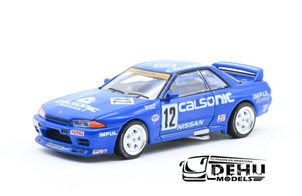 Auto a Escala 1/64 Nissan GTR R32 JTC 1990 CALSONIC #12, PR64-0104 Pop Race