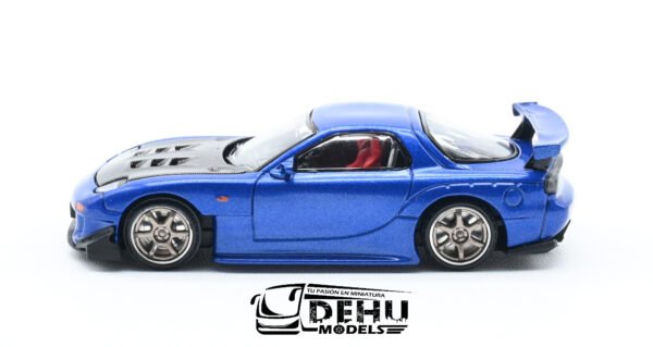 Auto a Escala 1/64 Mazda RX7 RE Amemiya Azul - Negro, PR64-0119 Pop Race - Imagen 10