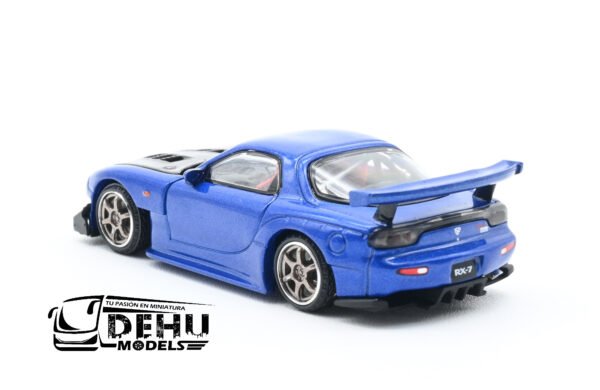 Auto a Escala 1/64 Mazda RX7 RE Amemiya Azul - Negro, PR64-0119 Pop Race - Imagen 9