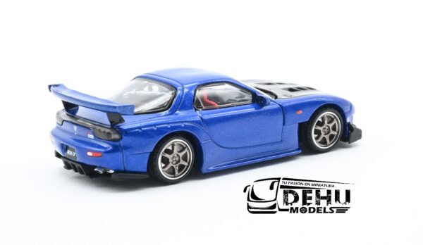 Auto a Escala 1/64 Mazda RX7 RE Amemiya Azul - Negro, PR64-0119 Pop Race - Imagen 5