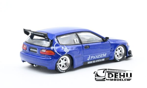 Auto a Escala 1/64 Pandem Civic EG6 Azul, PR64-0127 Pop Race - Imagen 5