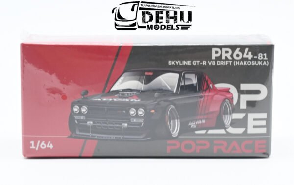 Auto a Escala 1/64 Skyline GT-R V8 Drift (Hakosuka) ADVAN PR64-0081 Pop Race - Imagen 14