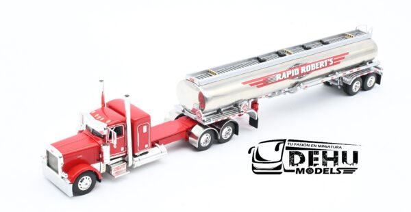 Tráiler a Escala 1/64 Peterbilt 389 Con Remolque Tanque Heil de Combustible Rapid Roberts, 60-1168 DCP By First Gear - Imagen 11