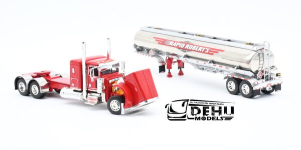 Tráiler a Escala 1/64 Peterbilt 389 Con Remolque Tanque Heil de Combustible Rapid Roberts, 60-1168 DCP By First Gear - Imagen 7