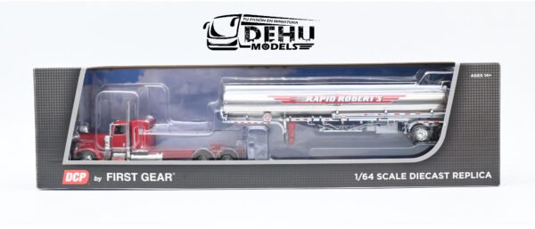 Tráiler a Escala 1/64 Peterbilt 389 Con Remolque Tanque Heil de Combustible Rapid Roberts, 60-1168 DCP By First Gear - Imagen 12