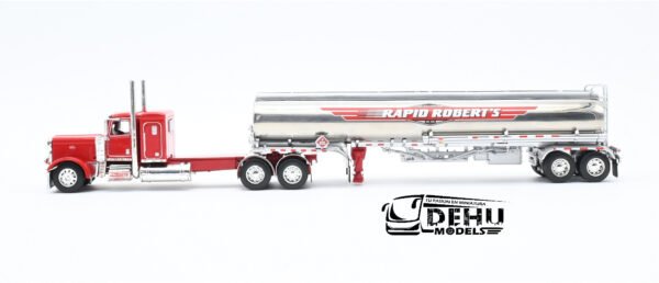 Tráiler a Escala 1/64 Peterbilt 389 Con Remolque Tanque Heil de Combustible Rapid Roberts, 60-1168 DCP By First Gear - Imagen 9