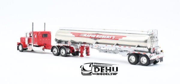 Tráiler a Escala 1/64 Peterbilt 389 Con Remolque Tanque Heil de Combustible Rapid Roberts, 60-1168 DCP By First Gear - Imagen 8