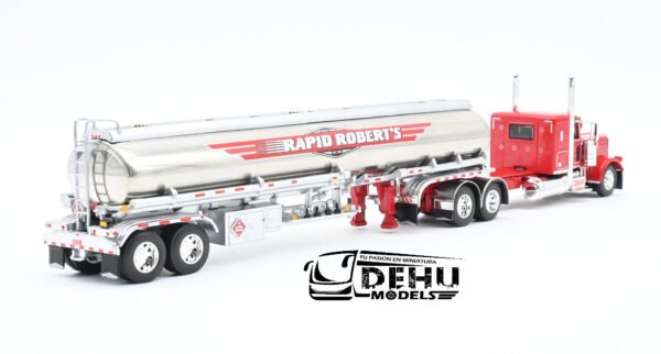 Tráiler a Escala 1/64 Peterbilt 389 Con Remolque Tanque Heil de Combustible Rapid Roberts, 60-1168 DCP By First Gear - Imagen 5