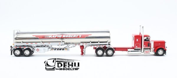 Tráiler a Escala 1/64 Peterbilt 389 Con Remolque Tanque Heil de Combustible Rapid Roberts, 60-1168 DCP By First Gear - Imagen 4