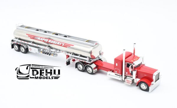 Tráiler a Escala 1/64 Peterbilt 389 Con Remolque Tanque Heil de Combustible Rapid Roberts, 60-1168 DCP By First Gear - Imagen 2