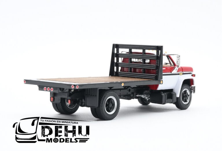 60-0888 Chevrolet Chevy C65 Cama Plana de un eje Blanco - Rojo - Gris (6)