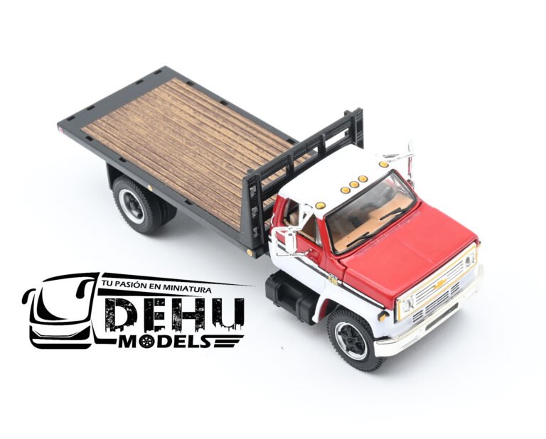 60-0888 Chevrolet Chevy C65 Cama Plana de un eje Blanco - Rojo - Gris (9)