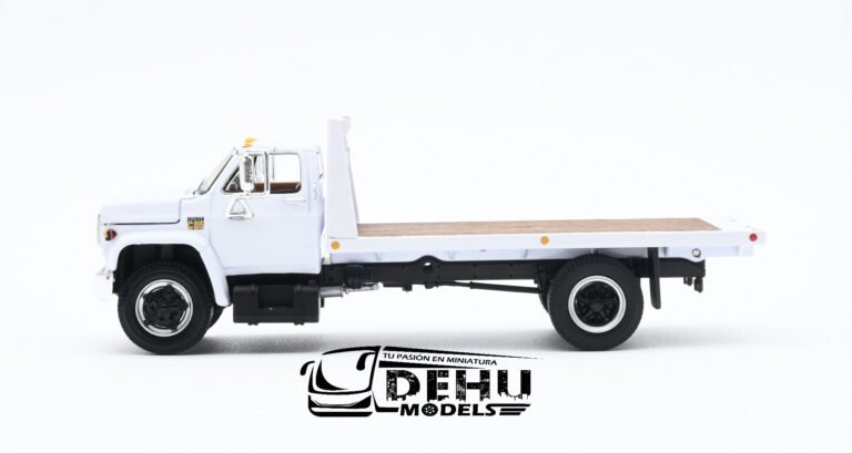 60-1021 Chevrolet Chevy C65 Cama Plana de un eje Blanco (4)