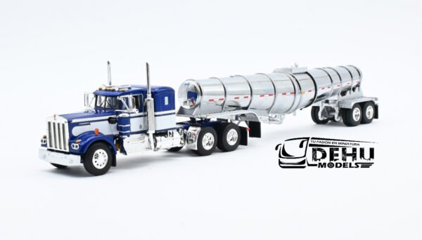 Tráiler a Escala 1/64 Kenworth W900L Con Remolque Tanque Polar de Caída Profunda, 60-1047 DCP By First Gear - Imagen 10