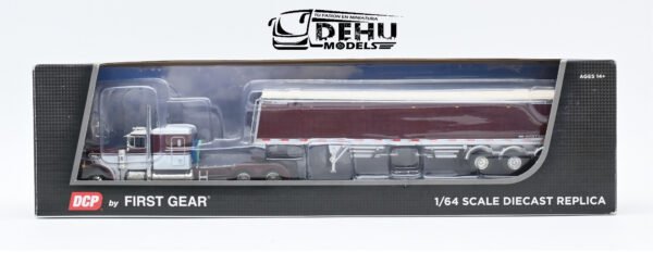 Tráiler a Escala 1/64 Peterbilt 379 Con Remolque Gondola de Tres Ejes Lode King, 60-1122 DCP By First Gear - Imagen 12