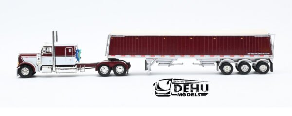 Tráiler a Escala 1/64 Peterbilt 379 Con Remolque Gondola de Tres Ejes Lode King, 60-1122 DCP By First Gear - Imagen 9