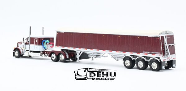 Tráiler a Escala 1/64 Peterbilt 379 Con Remolque Gondola de Tres Ejes Lode King, 60-1122 DCP By First Gear - Imagen 8