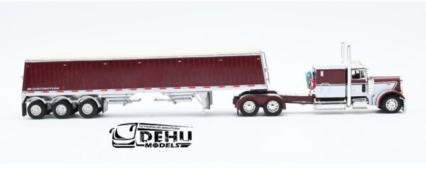 Tráiler a Escala 1/64 Peterbilt 379 Con Remolque Gondola de Tres Ejes Lode King, 60-1122 DCP By First Gear - Imagen 4