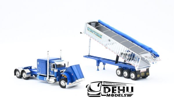 Tráiler a Escala 1/64 Peterbilt 389 Con Remolque Gondola MAC de 3 Ejes Western Distributing, 60-1148 DCP By First Gear - Imagen 7