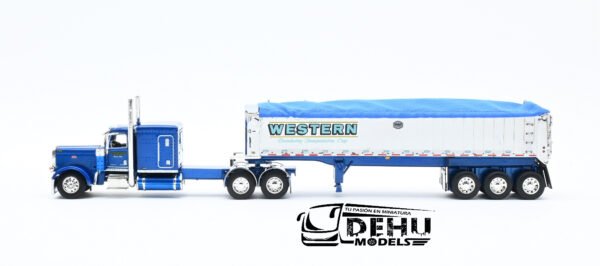 Tráiler a Escala 1/64 Peterbilt 389 Con Remolque Gondola MAC de 3 Ejes Western Distributing, 60-1148 DCP By First Gear - Imagen 9