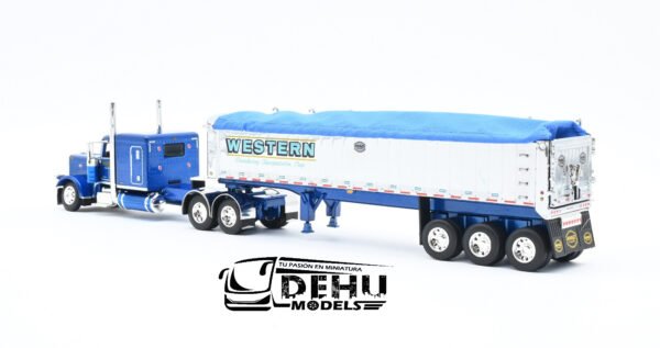 Tráiler a Escala 1/64 Peterbilt 389 Con Remolque Gondola MAC de 3 Ejes Western Distributing, 60-1148 DCP By First Gear - Imagen 8