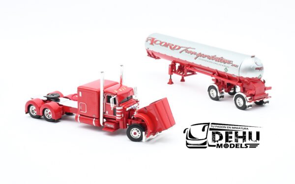 Tráiler a Escala 1/64 Petebilt 389 Con Remolque Tanque de Gas LP Mississippi Accord Transportation, 60-0691 DCP By First Gear - Imagen 7