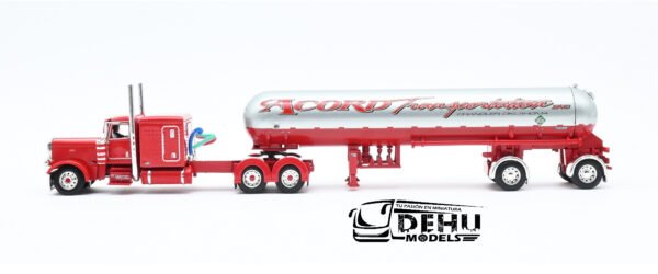 Tráiler a Escala 1/64 Petebilt 389 Con Remolque Tanque de Gas LP Mississippi Accord Transportation, 60-0691 DCP By First Gear - Imagen 9