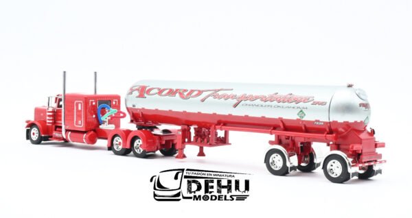 Tráiler a Escala 1/64 Petebilt 389 Con Remolque Tanque de Gas LP Mississippi Accord Transportation, 60-0691 DCP By First Gear - Imagen 8